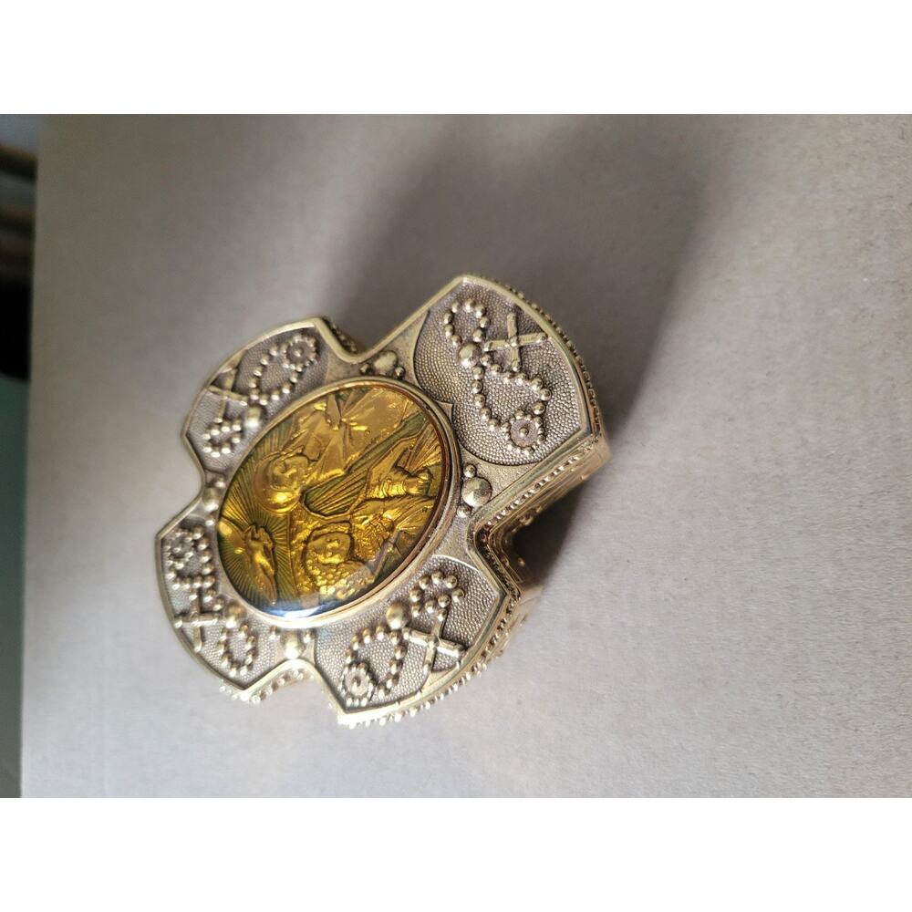 The Vatican Library Collection Ava Maria Rosary Prayer Trinket Box - Picture 8 of 11